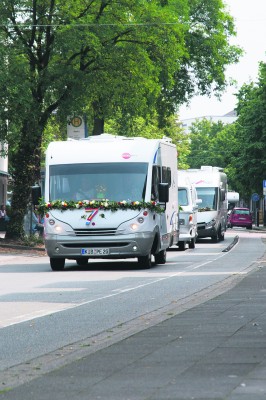 Rund 200 teilnehmende Fahrzeuge  kommen zur morgigen Reisewallfahrt nach Goch, die bis Sonntag, 26. Juli, stattfindet. Foto: privat