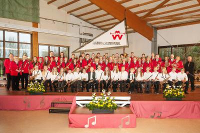 Das Jugendorchester Wissel besteht aus 65 aktiven Musikern im Stamm- und nachwuschsorchesterFoto: privat