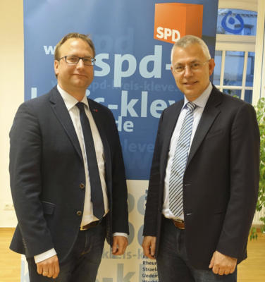 Thorsten Rupp (l.) will im Norden des Kreises Kleve als SPD_Kandidat für den Landtag kandidieren. Norbert Killewald möchte für den Südkreis antreten.Foto: privat