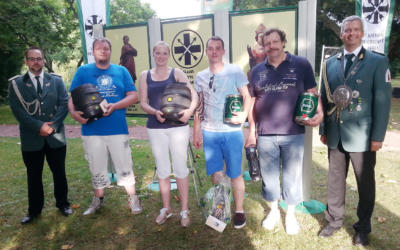 Die Gewinner des Bürgerschießens: Sebastian Stockhorst, Tina Teuwsen, Michael Block und Peter Geyer.
