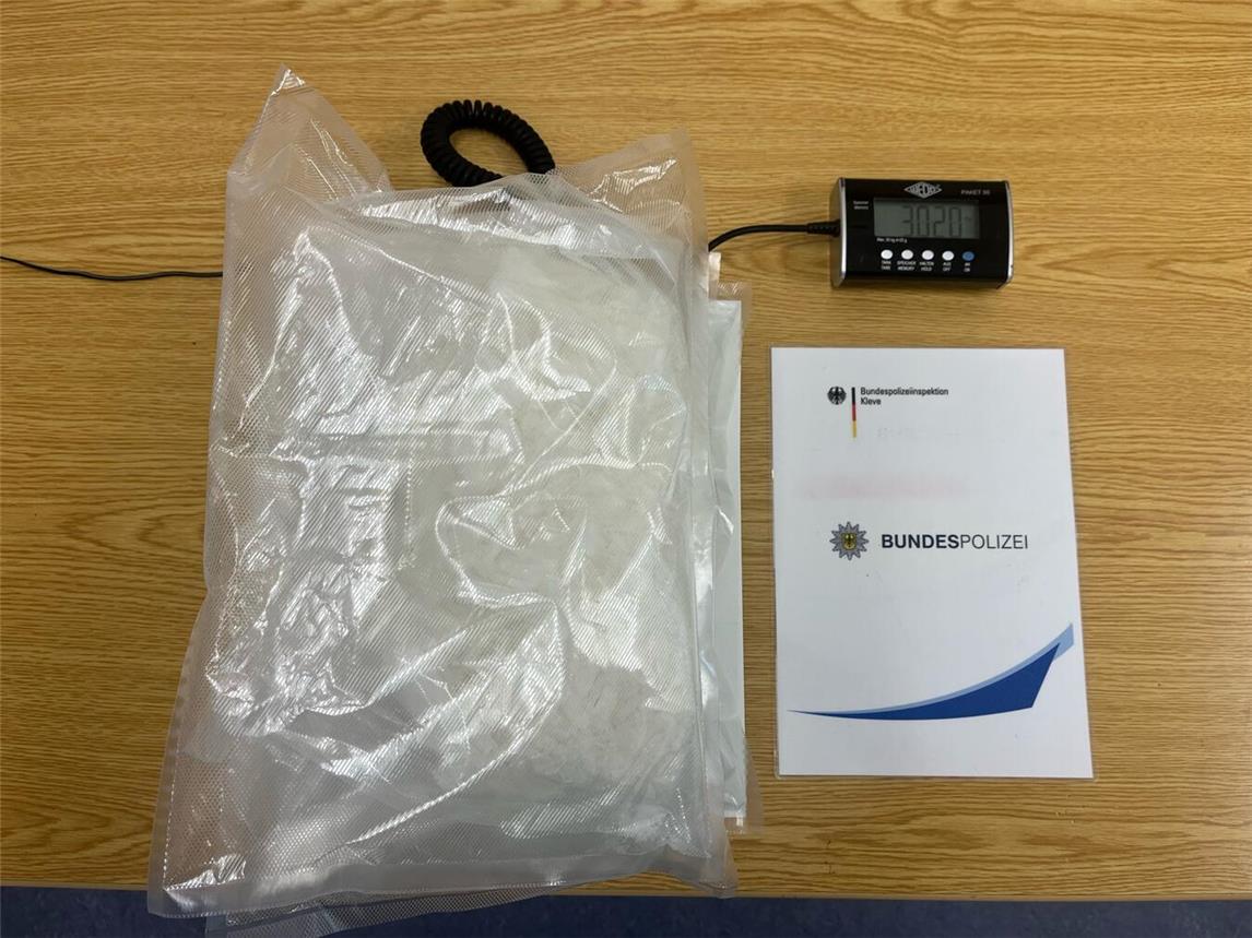 3020 Gramm Methamphetamin wurden aus dem Verkehr gezogen. Foto: Bundespolizei