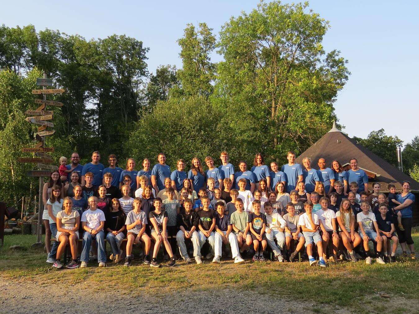 55 Kinder und 19 Betreuer hatten sich auf den Weg nach Oberursel bei Frankfurt am Main gemacht. Foto: Lagerteam