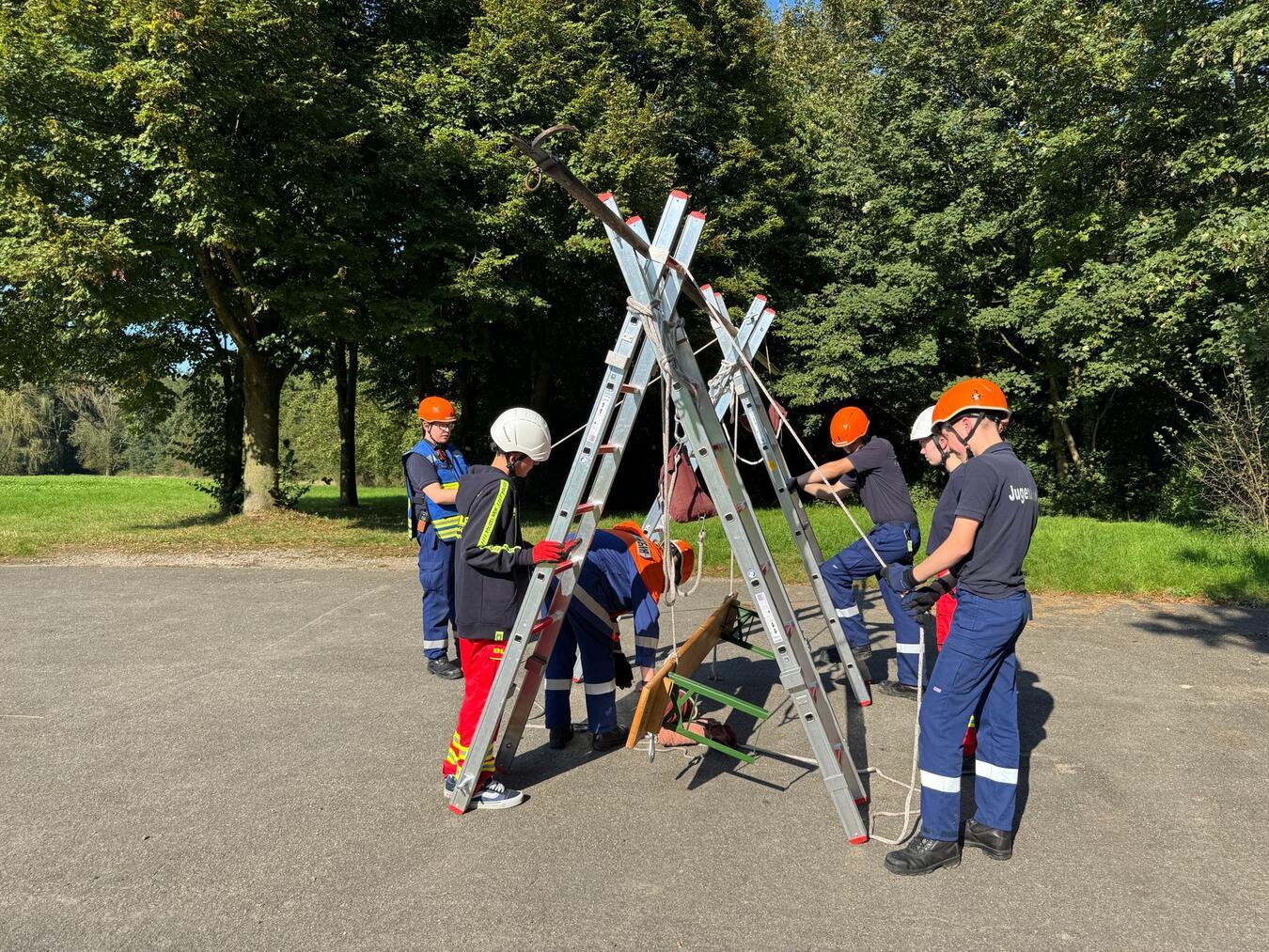Aktionstag des Jugend-Einsatz-Teams der DLRG gemeinsam mit der Jugendfeuerwehr. Foto: Feuerwehr Kleve