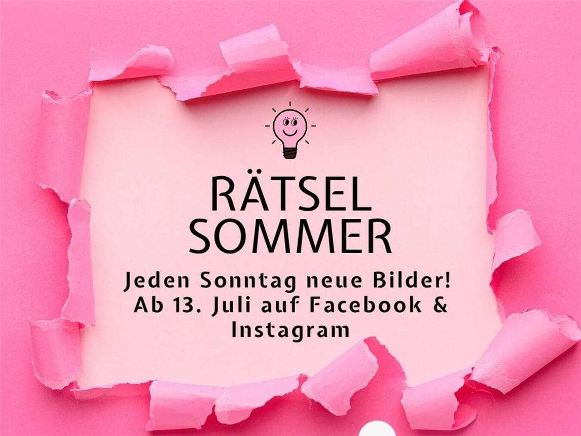 Alpen lädt zum Rätselsommer. Grafik: Gemeinde Alpen