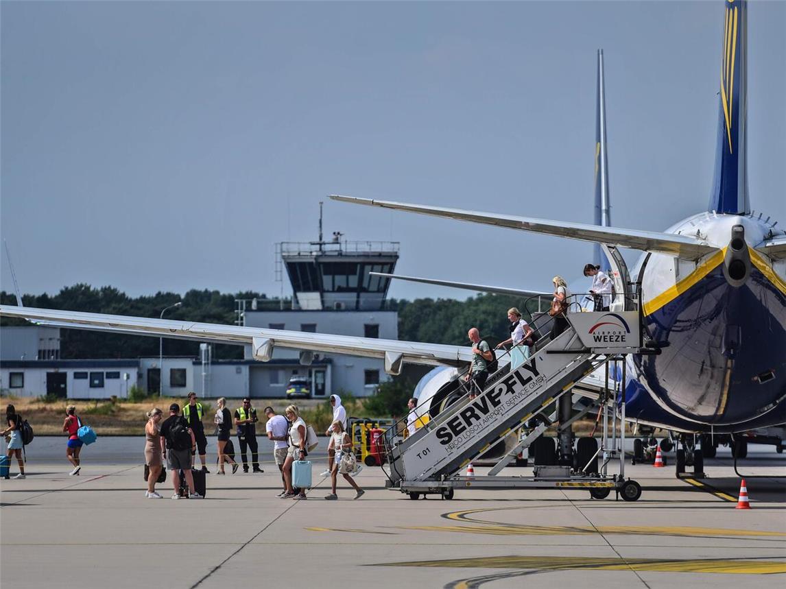 Am Airport Weeze dürfte es dieses Jahr zu Ostern mehr Betrieb geben als 2024. Foto: Markus van Offern/Airport Weeze