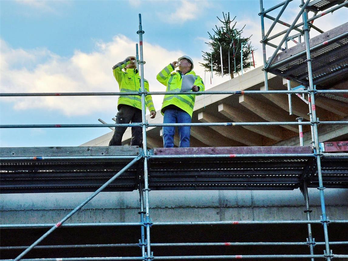 Am KAG-Neubau wurde Richtfest gefeiert. NN-Foto: Rüdiger Dehnen