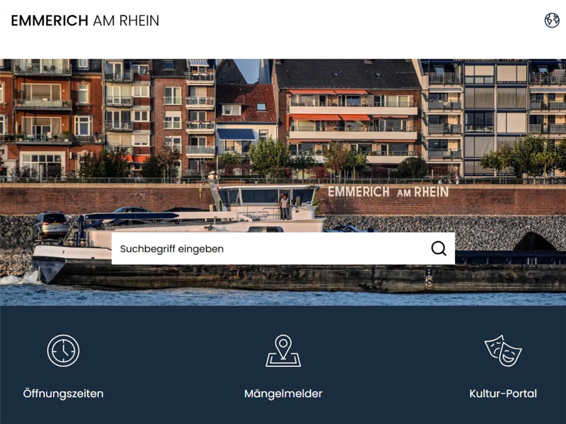 Am Sonntag zeitweise nicht erreichbar: die Homepage der Stadt Emmerich.