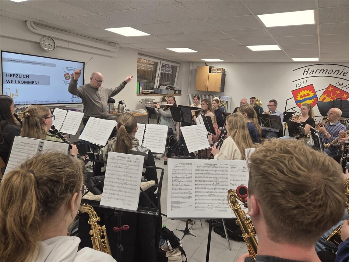 Am vergangenen Wochenende wurde in Sonsbeck zwei Tage lang intensiv geprobt. Foto: Musikverein Harmonie