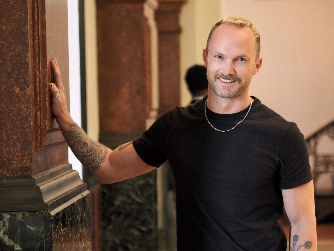 Andreas Donat erhält den diesjährigen Förderpreis.Foto: Lucas Poli