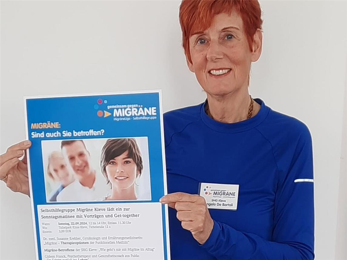 Angela De Bortoli hofft auf viele Teilnehmer bei der nächsten Veranstaltung der Selbsthilfegruppe. Foto: SHG Migräne