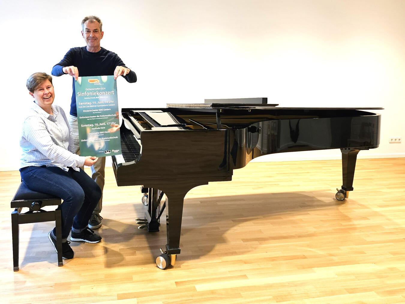 Anne Giepner und Frederik Geene freuen sich auf zwei tolle Konzertabende in Geldern und Kleve.NN-Foto: HF
