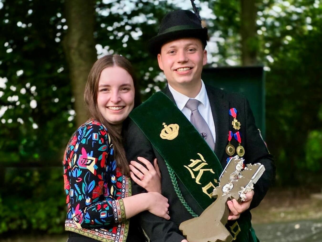 Arne I. Brosch und seine Königin Annika I. Hosser. Foto: St. Johannes Bruderschaft