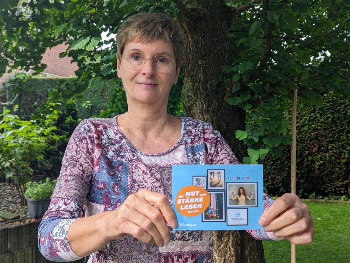 Astrid Linzen macht auf die Krankheit MS aufmerksam.NN-Foto: vs