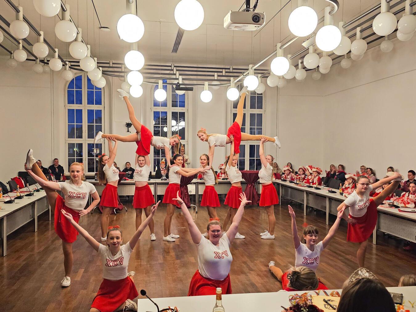 Auch die Showtanzgruppe des XCV sorgte für eine spektakuläre Tanzeinlage.