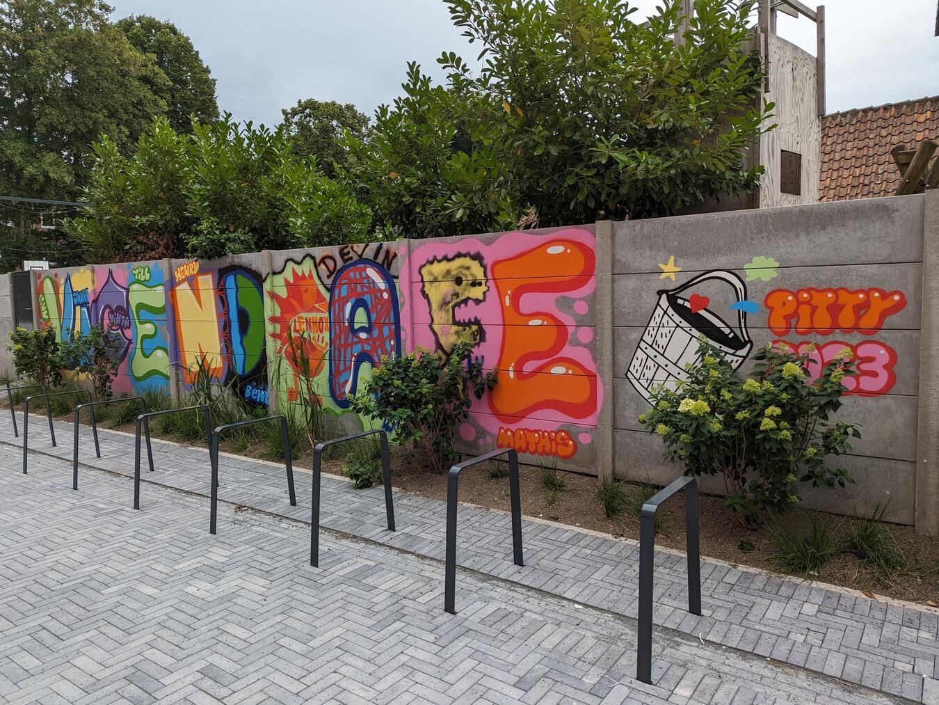 Graffiti-Workshop für Jugendliche in Emmerich, Teil des Kulturrucksack-Projekts.
