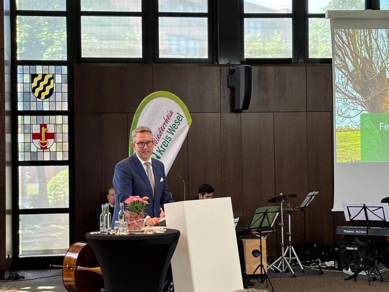 Auch Landrat Ingo Brohl hielt eine Ansprache. Foto: Kreis Wesel