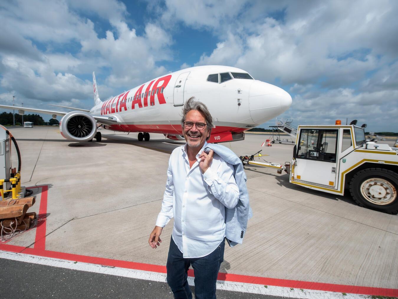 Auf dem Flughafen ist Holger Terhorst in seinem Element.