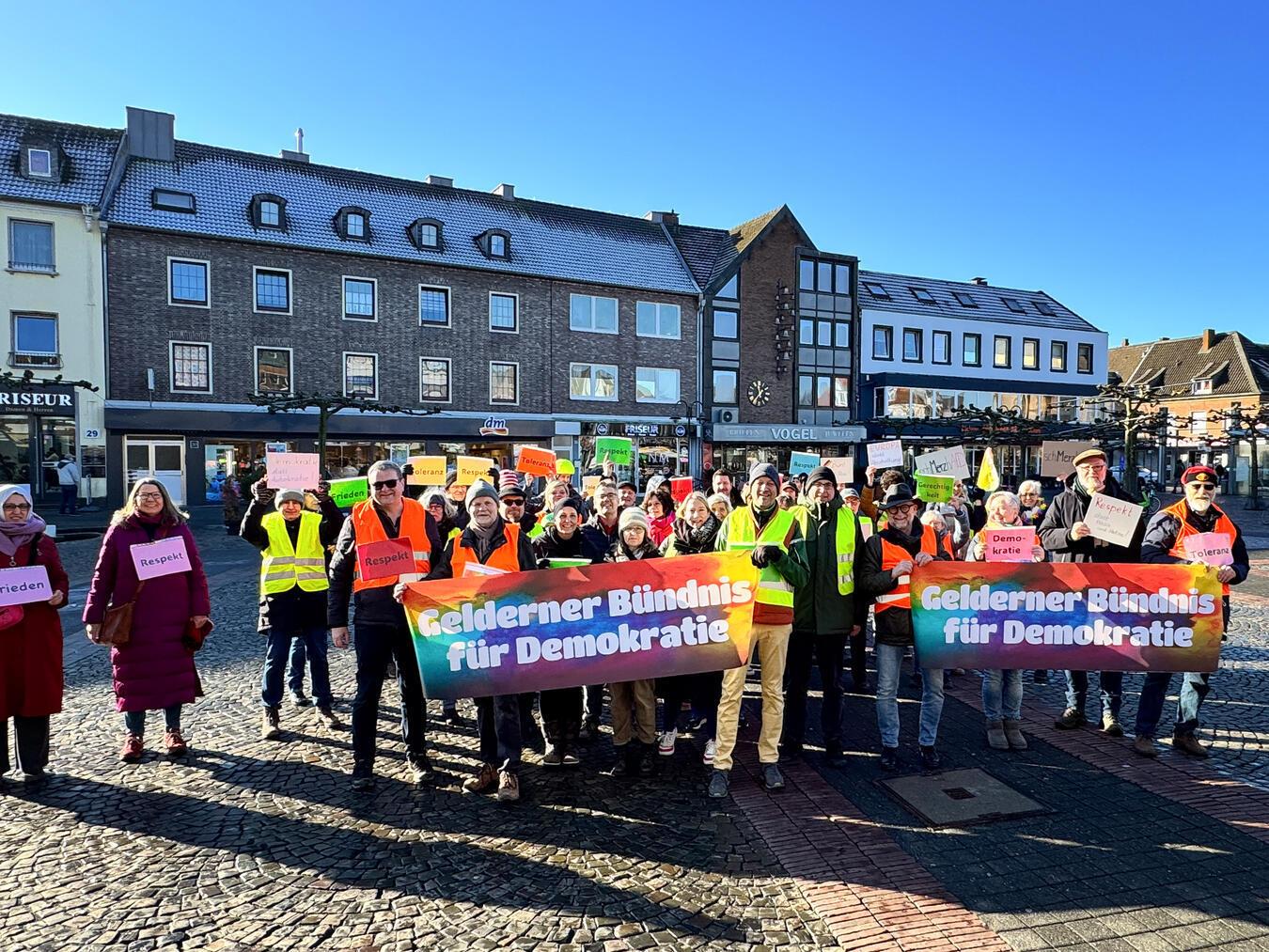 Auf dem Gelderner Marktplatz fand am vergangenen Samstag der Flashmob statt. Foto: privat