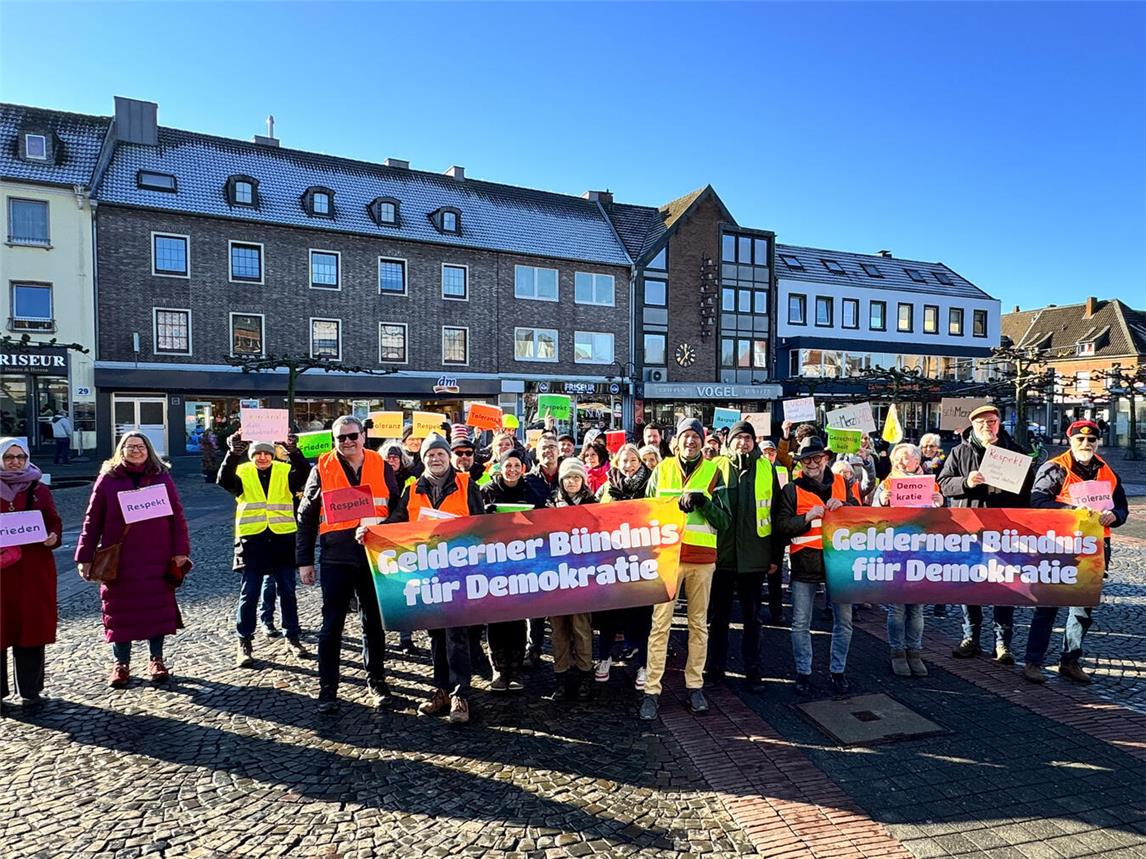 Auf dem Gelderner Marktplatz fand am vergangenen Samstag der Flashmob statt. Foto: privat