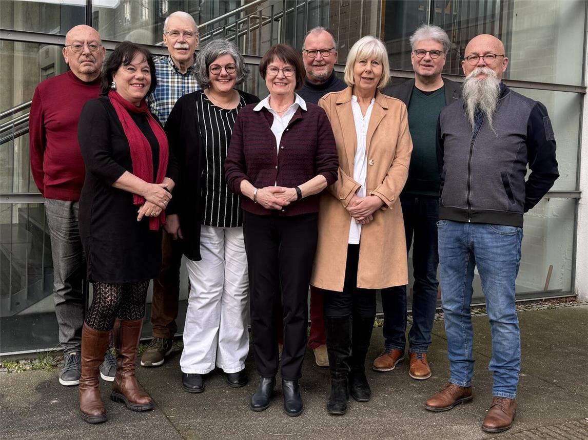 Auf der Versammlung gewählt (v. l.): Siegfried Assmann, Ute Wins-Jansen, Walter Schieck, Andrea Joosten, Irene Möllenbeck, Norbert Kohnen, Christiane Feldmann, Thomas Brokamp und Jörg-Ulrich Nieke. Es fehlen Wolfgang Urbach und Hans-Jürgen Gorgs. Foto: Pro Kultur