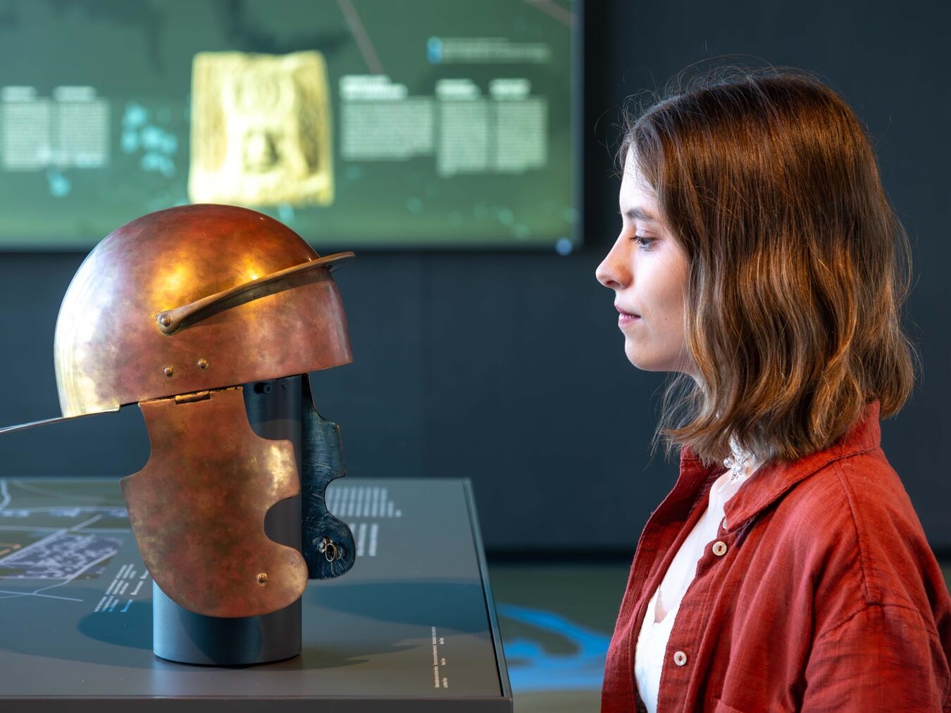 Auge in Auge mit der Antike im Limes-Pavillon des APX. Foto: Axel Thünker DGPh