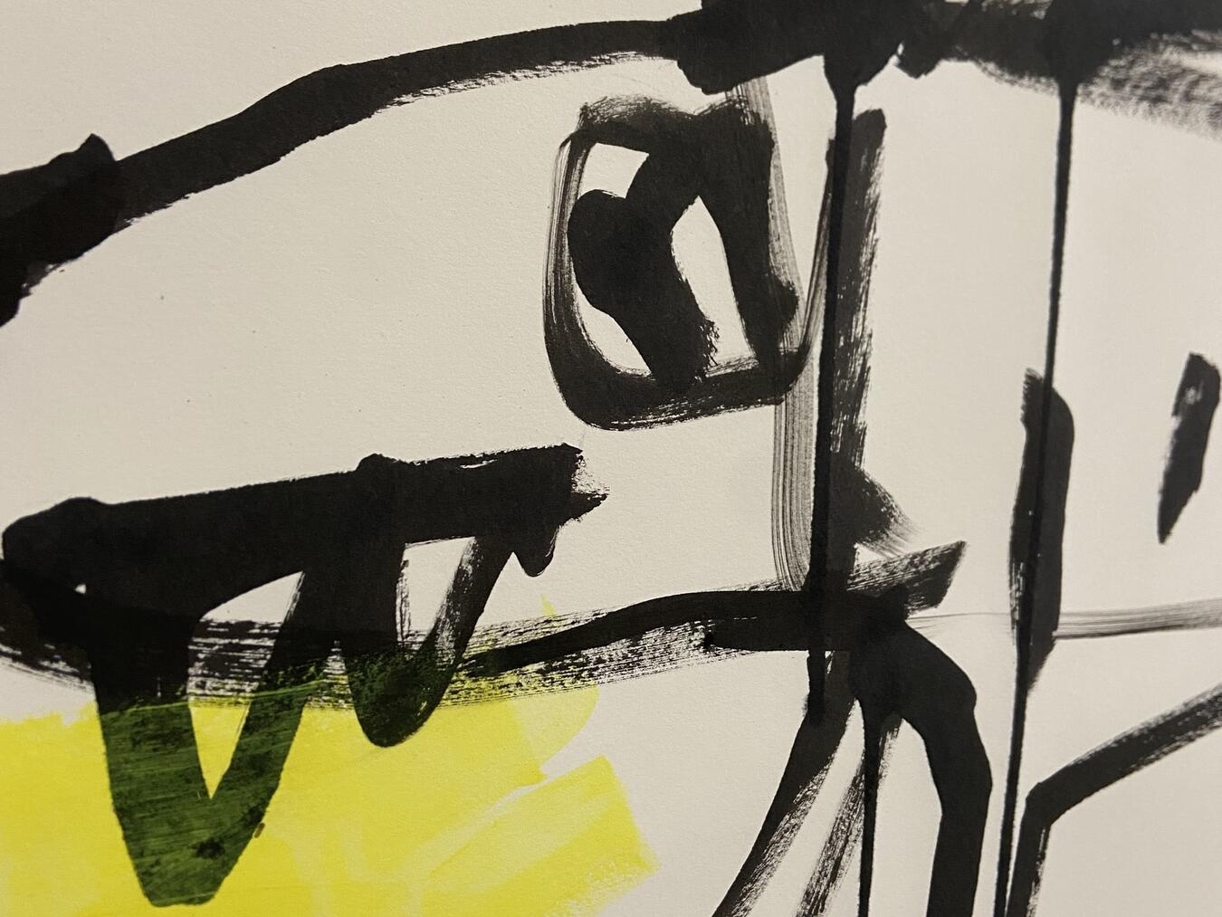 "Ausschnitt einer abstrakten Arbeit von Wibke Brandes im ArToll Kunstlabor"