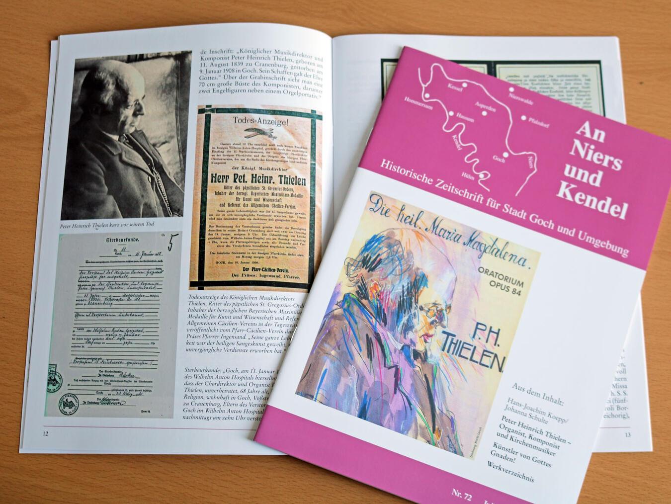 Goch: 72. Ausgabe von „An Niers und Kendel“ befasst sich mit Peter-Heinrich Thielen Autor Hans-Joachim Koepp beleuchtet das Leben und Wirken von Peter-Heinrich Thielen. NN-Foto: CDS