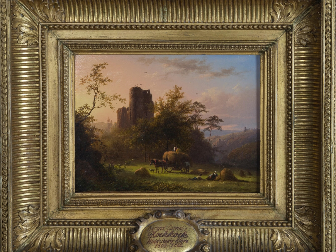 B.C. Koekkoek, der Heuwagen, um 1845 Öl auf Holz. Angekauft von der NRW-Stiftung. Foto: Christian Wucherpfennig