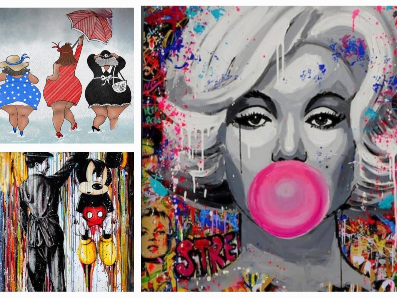 „Paint and drink“ in der IMI-Werkstatt Geldern Bei der Mitmachaktion der IMI-Werkstatt kreieren kunstbegeisterte vielseitige Werke und üben gleichzeitig Achtsamkeit. Foto: Privat
