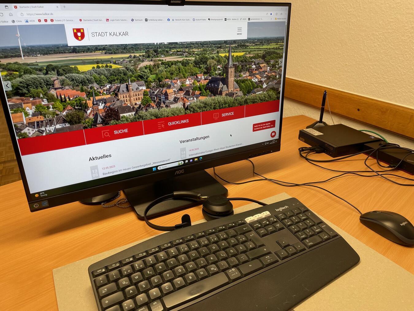 Stadt Kalkar mit neuer Homepage 