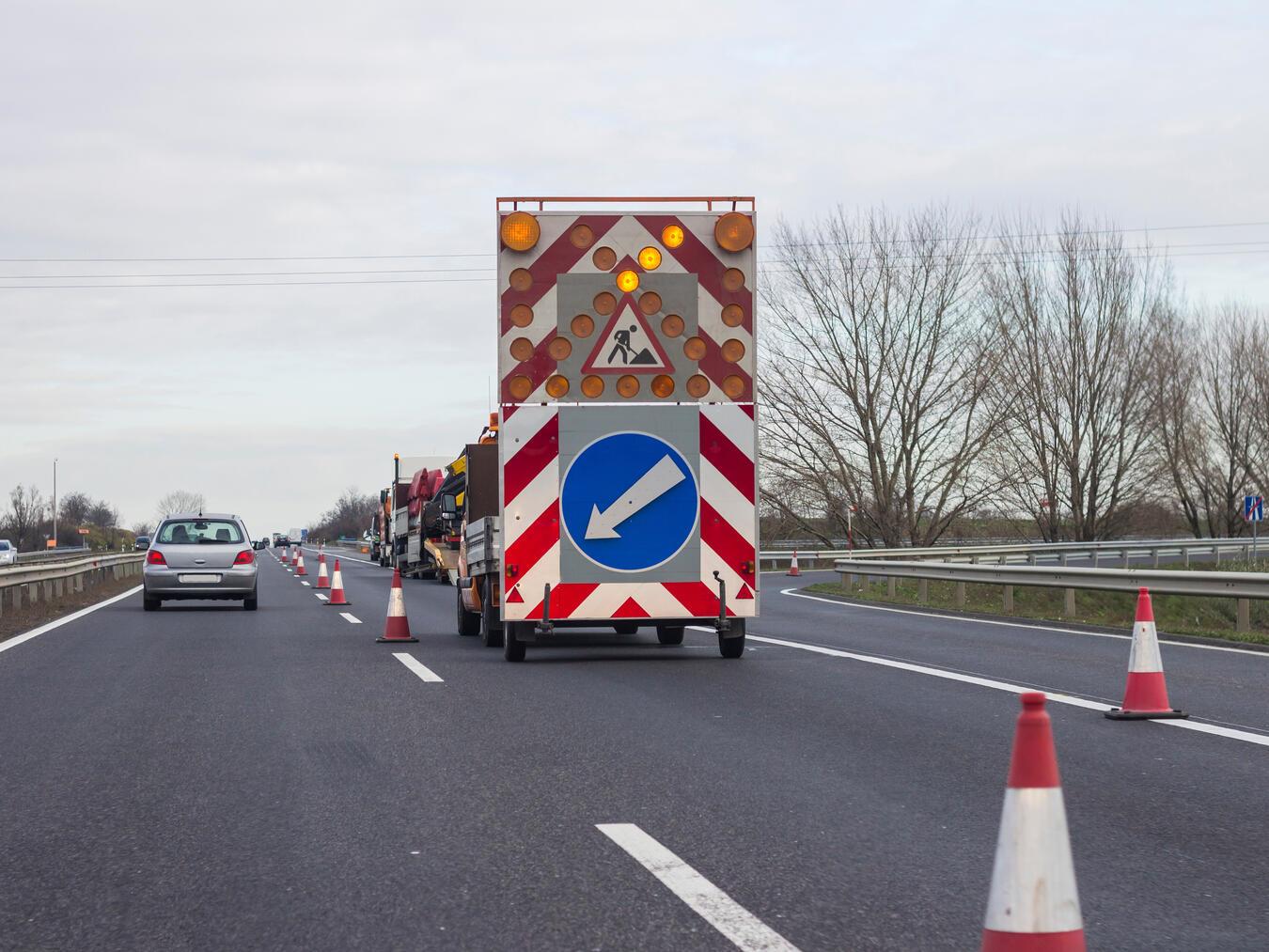 A40: Sperrung eines Fahrstreifens
