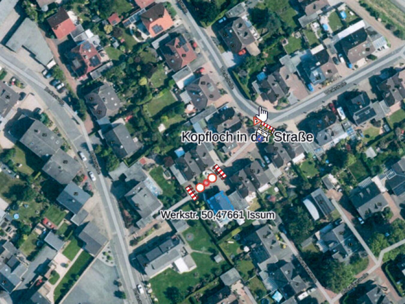 Bauarbeiten auf der Werkstraße 