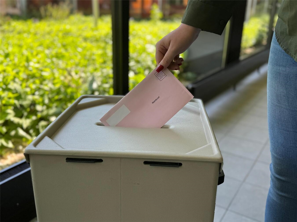 Wahlstudio im Bürgerhaus Uedem