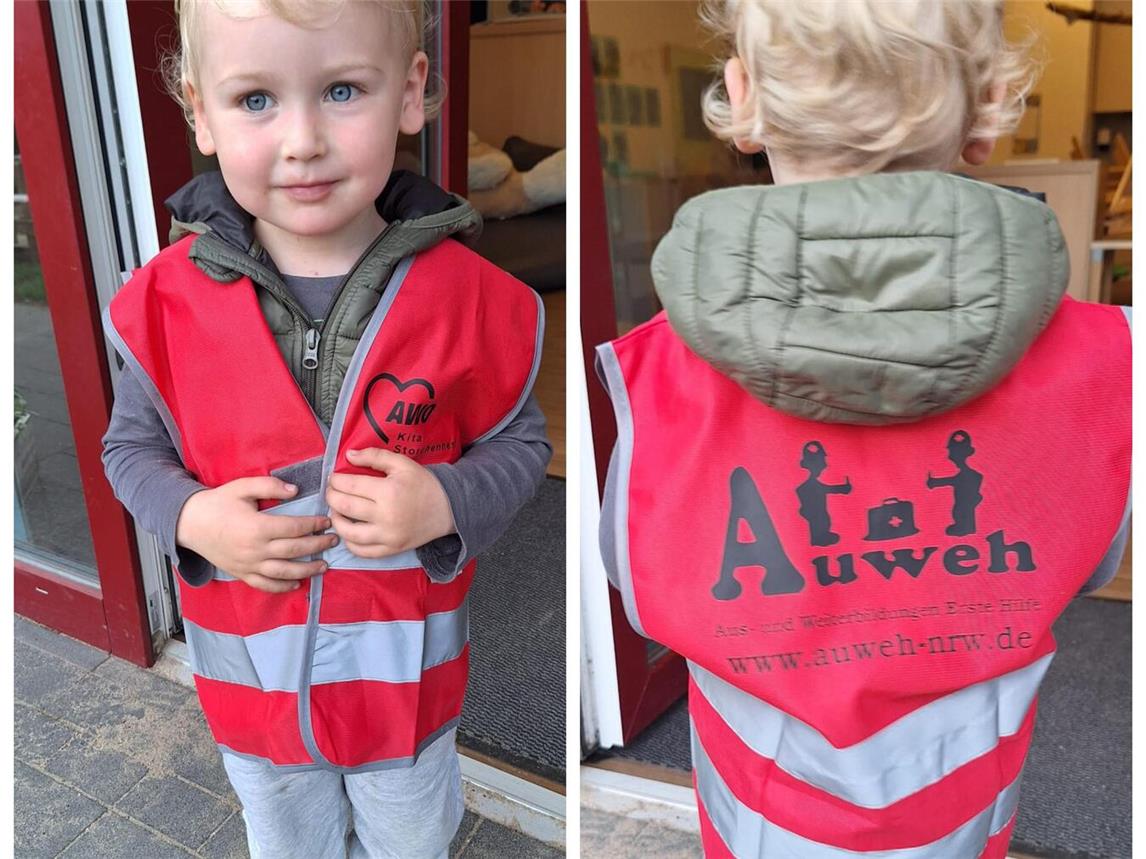 55 Warnwesten fürs AWO Familienzentrum „Storchenne
