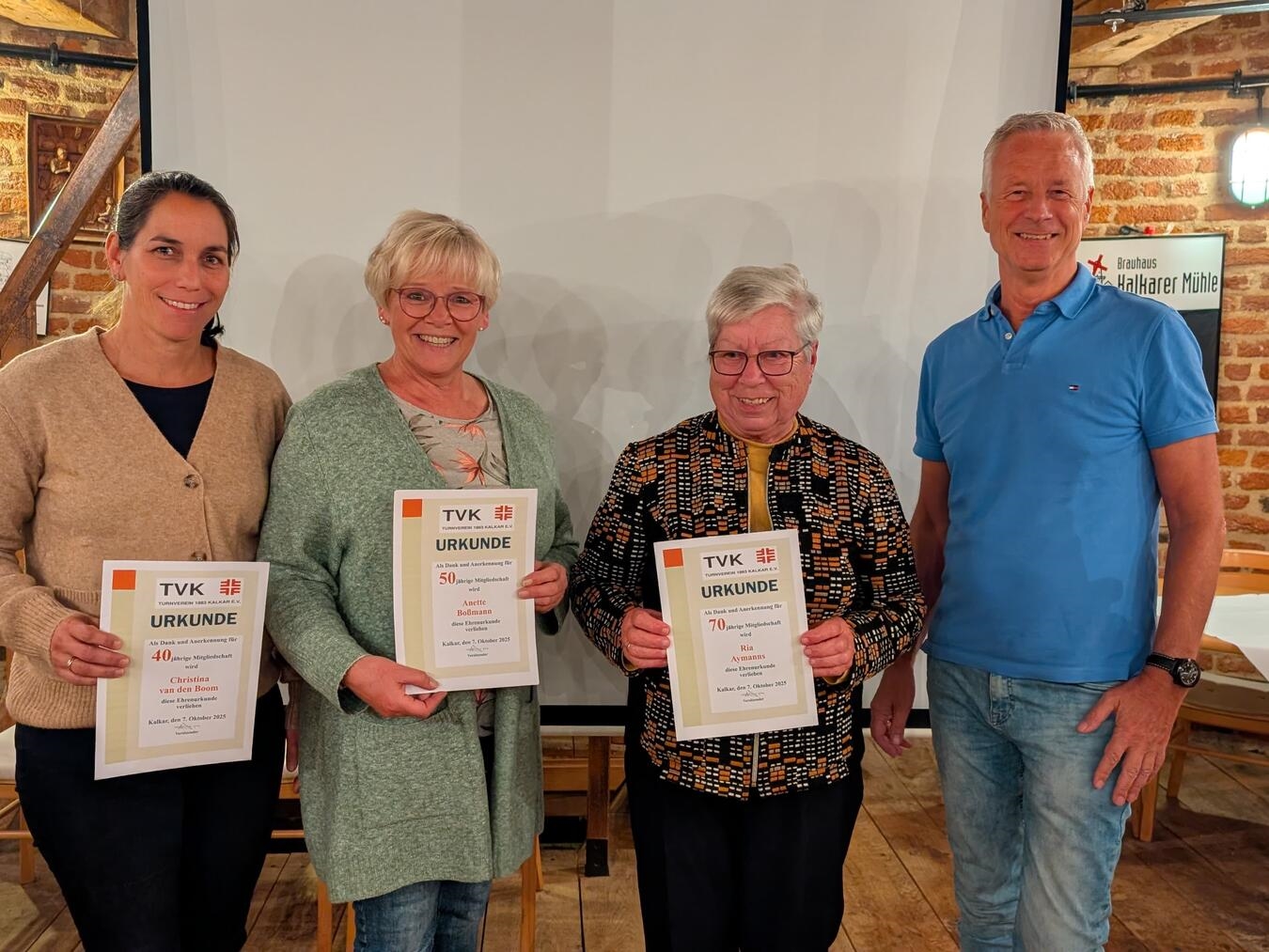 TV Kalkar würdigt die Treue zum Verein