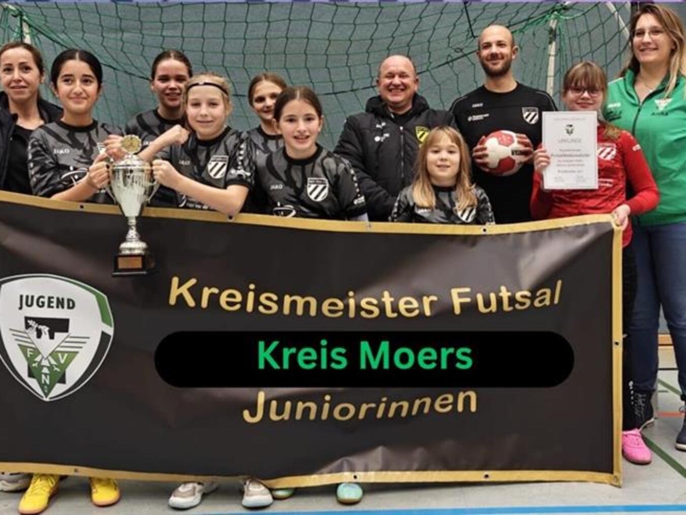 U13-Mädchen des Büdericher SV gewinnen die Futsal-Kreismeisterschaft 
