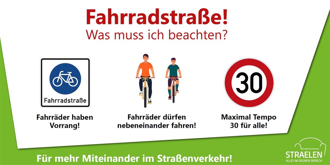 Straelen richtet erste Fahrradstraßen ein