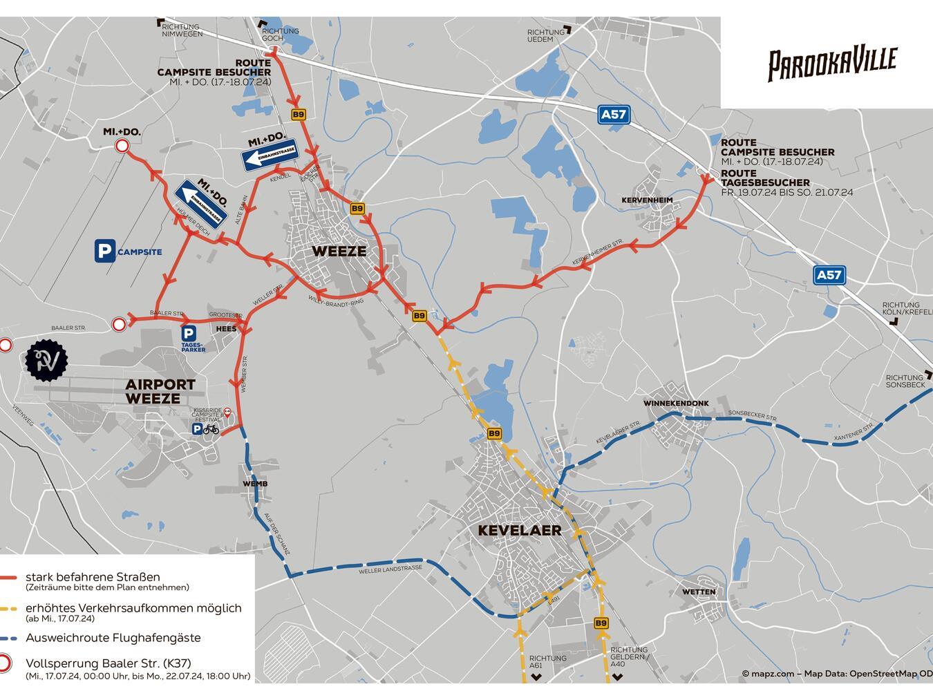 Parookaville: Informationen zu Verkehr und Anfahrt 
