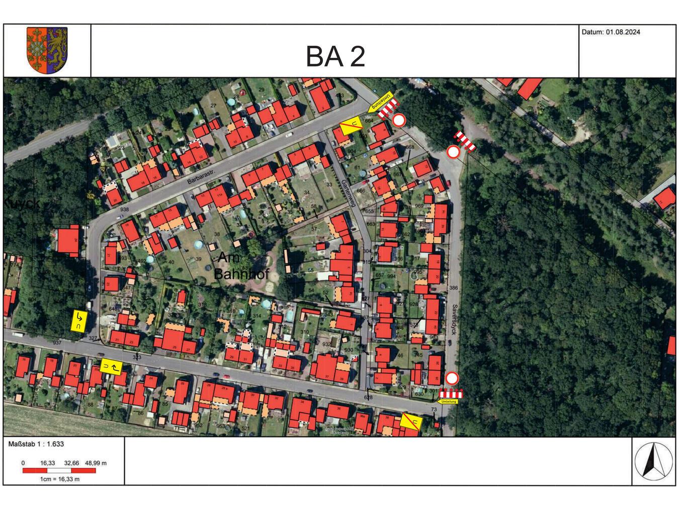 Arbeiten an Wasserleitung und Regenwasserkanal 