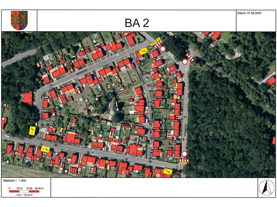 Arbeiten an Wasserleitung und Regenwasserkanal