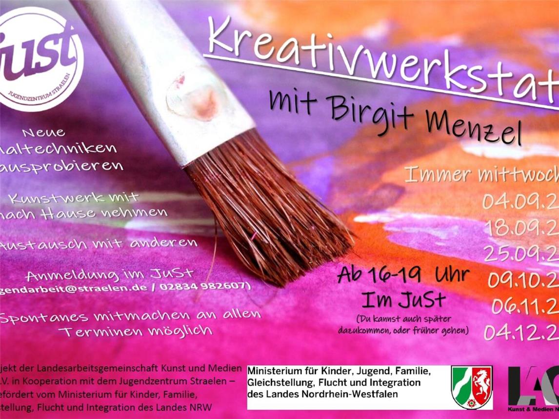 Neues Angebot im JuSt: Die Kreativwerkstatt 