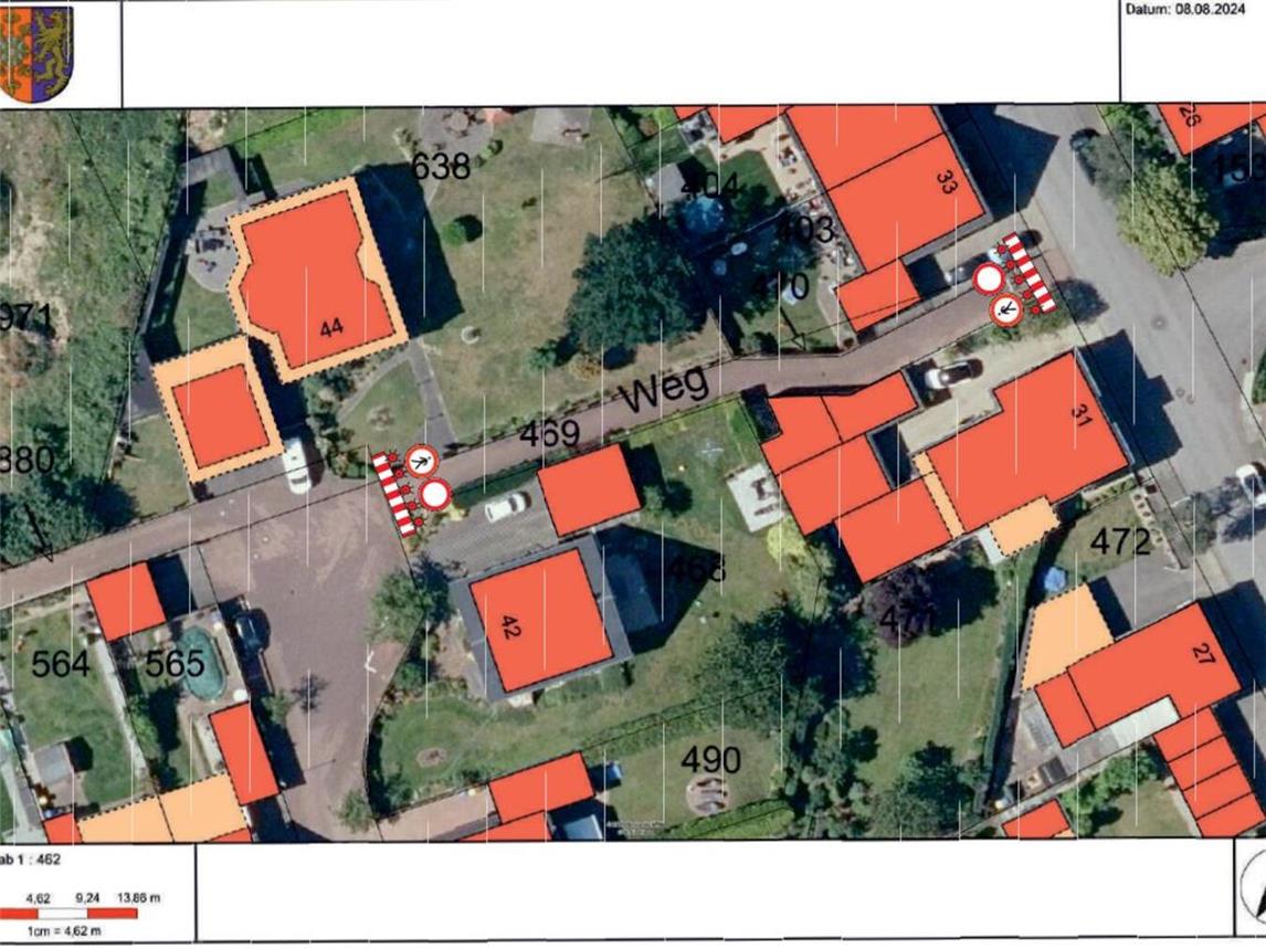 Bauarbeiten auf der Straße „An de Krütpasch“ in Issum