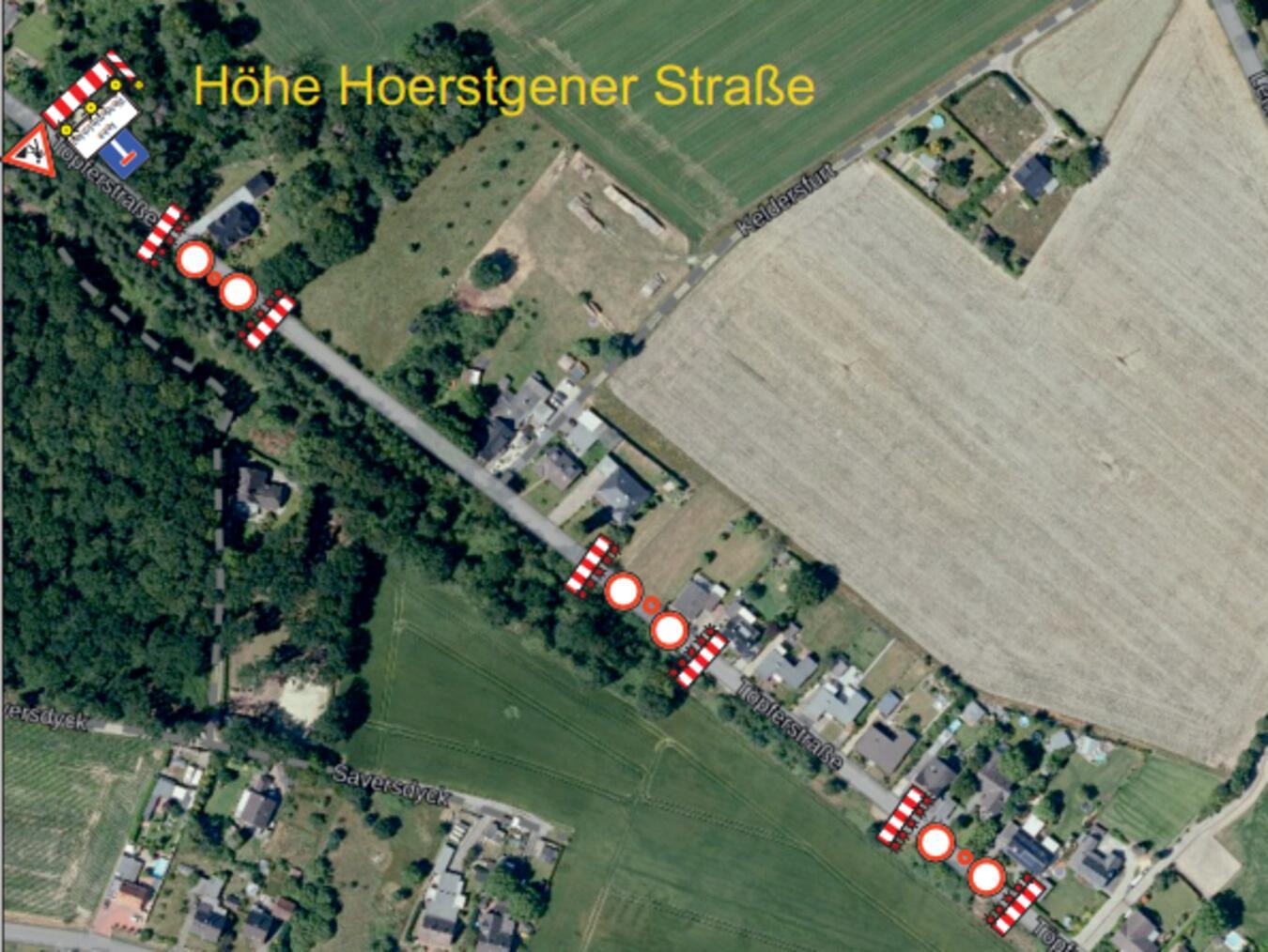 Bauarbeiten auf der Töpferstraße 