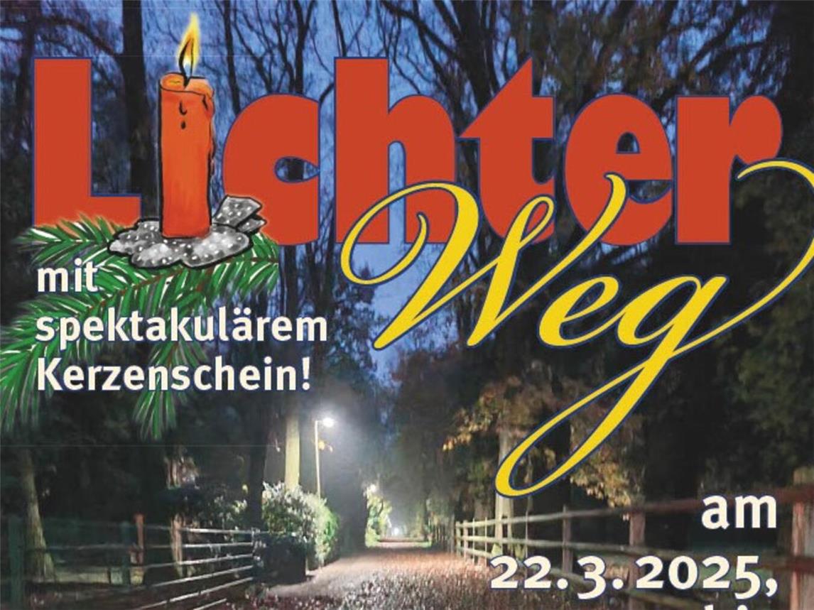 Lichterweg mit Kerzenschein in Walbeck