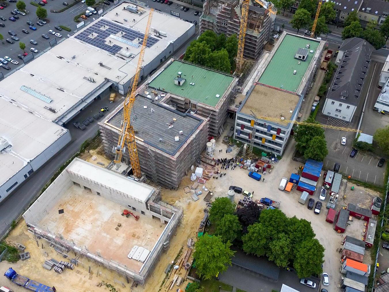 Blick von oben auf den Schulkomplex. Foto: Stadt Kleve
