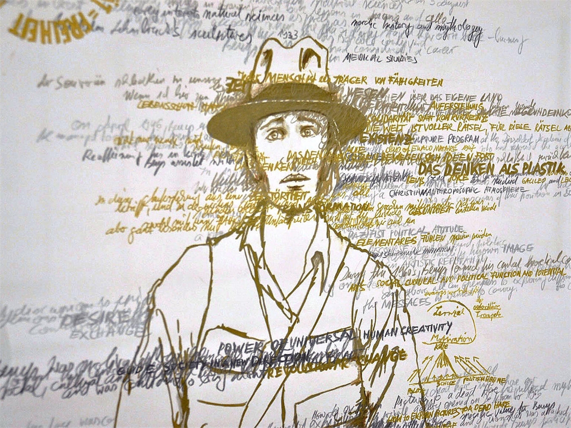 Brigitte Waldach im künstlerischen Dialog mit Joseph Beuys, Kunstinstallation, zeitgenössische Kunst, Beuys-Interpretation.