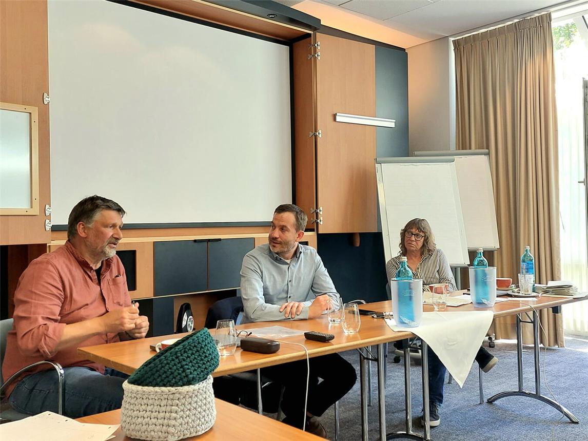 Bürgermeister Bernd Kuse war zu Gast bei der Mitgliederversammlung des Ortsverbands Bündnis 90/Die Grünen in Straelen.Foto: privat