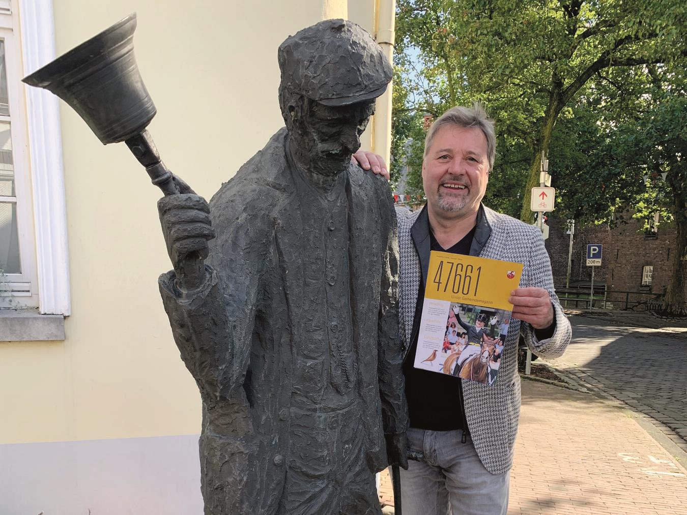 „47661“: Neues Magazin für Issum Bürgermeister Clemens Brüx lädt zur Mitgestaltung ein. Foto: Gemeinde Issum