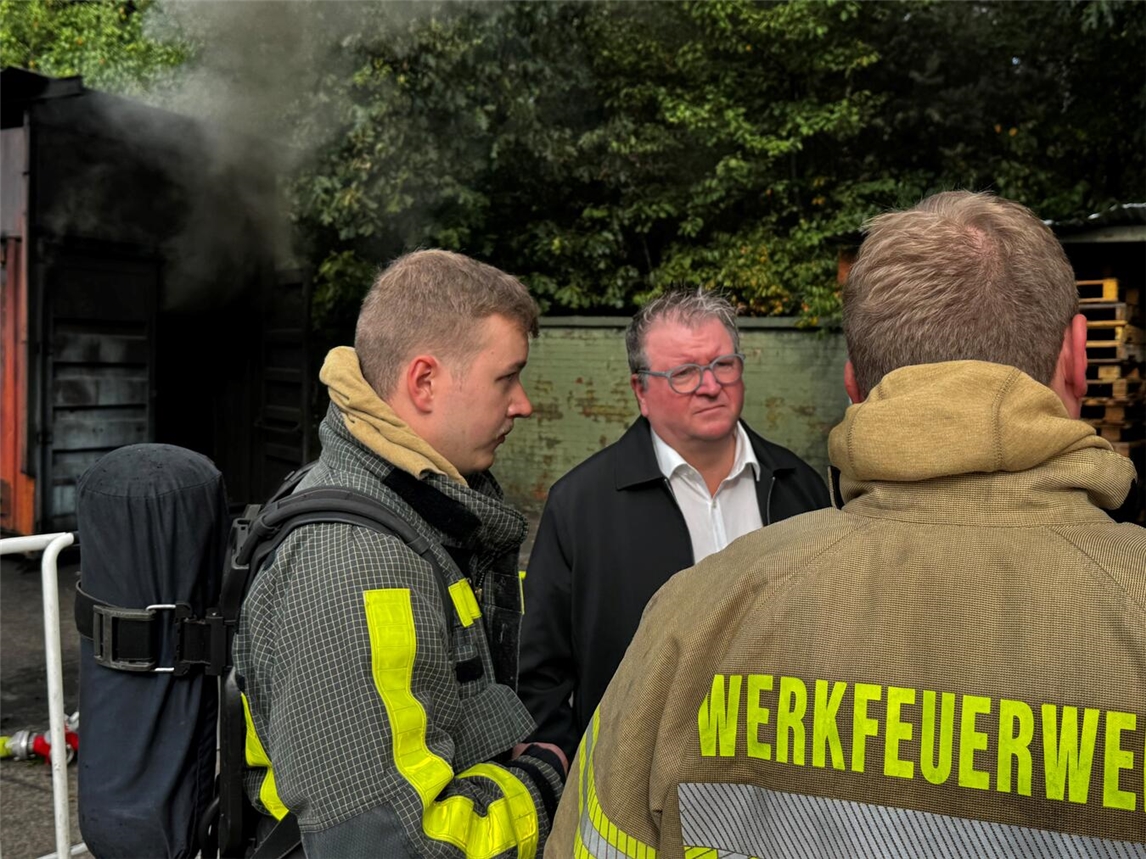Bürgermeister Georg Koenen bei seinem Besuch der Training Base Weeze. Foto: Training Base Weeze