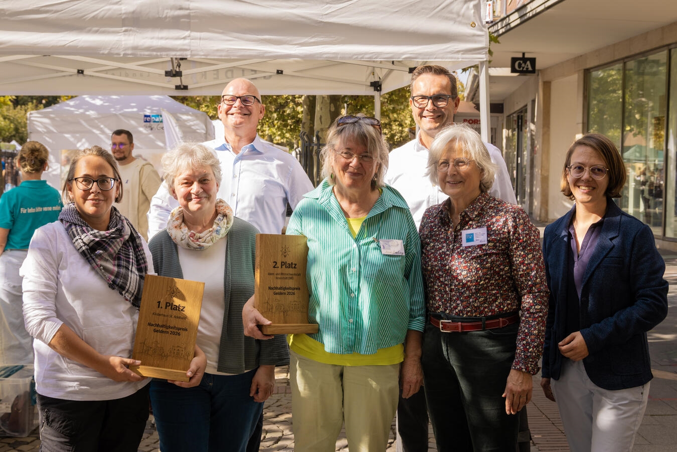 "Bürgermeister Sven Kaiser und Team gratulieren Preisträgern in Geldern, Stadtwerke und Umwelt im Fokus."